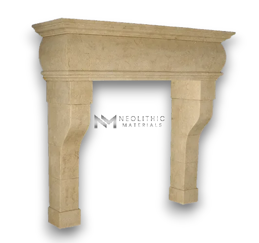 Limestone Fireplace Mantel - Image 2